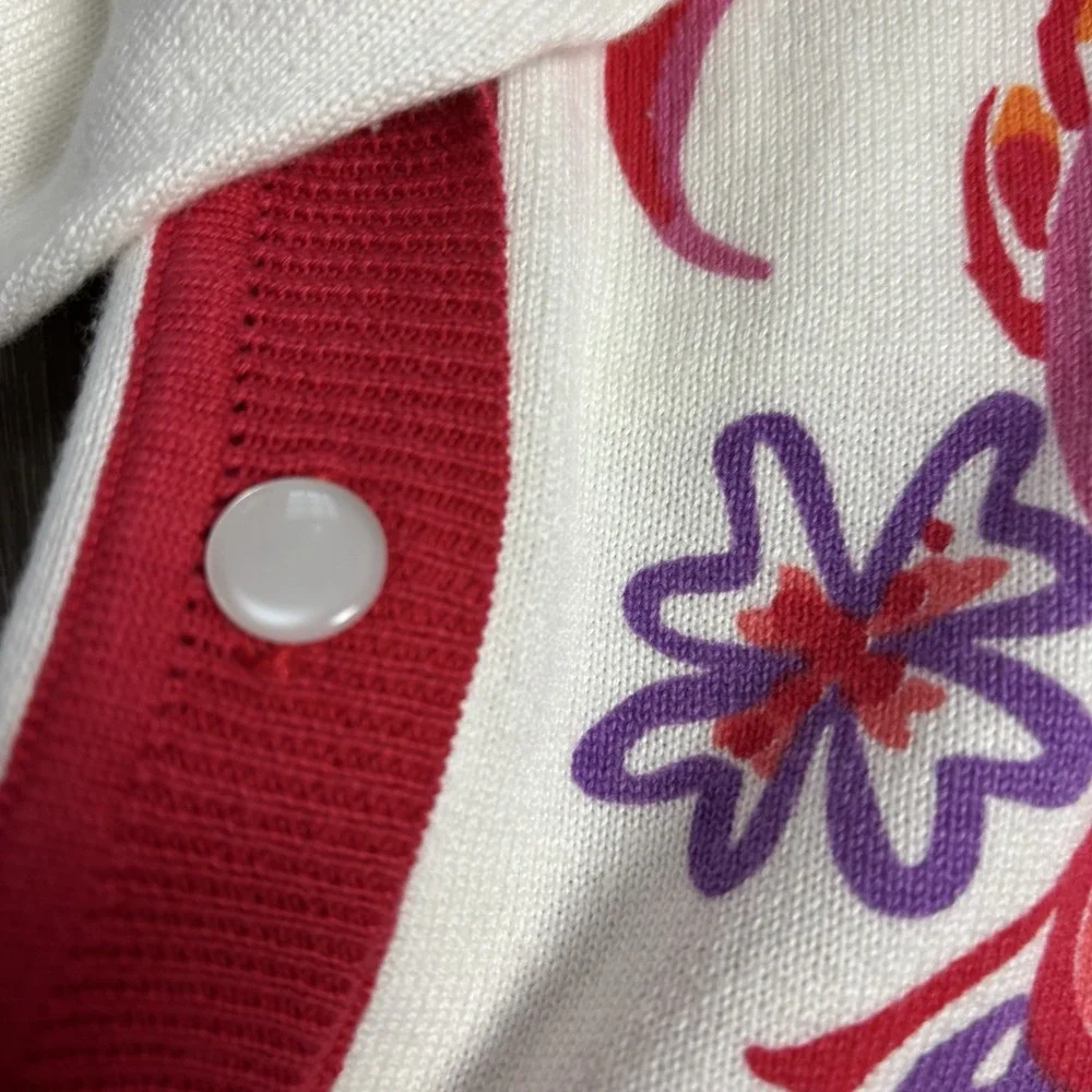 Bob Mackie Wearable Art‎ Button Up Cardigan 2X Summer Harvest Floral